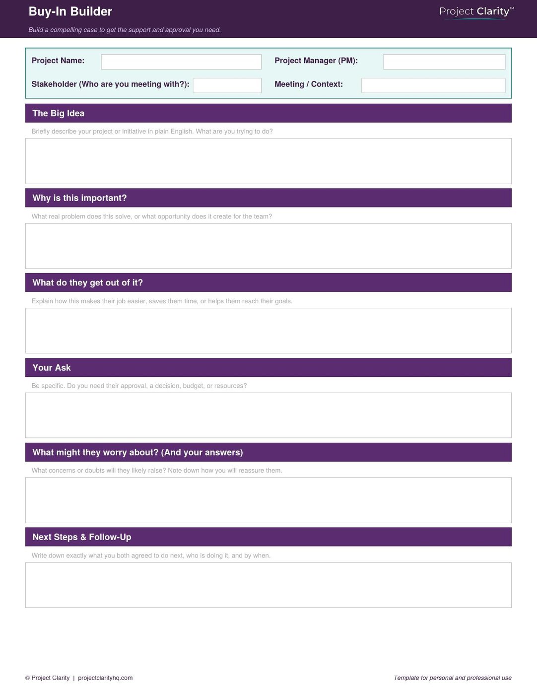 Buy-In Builder template